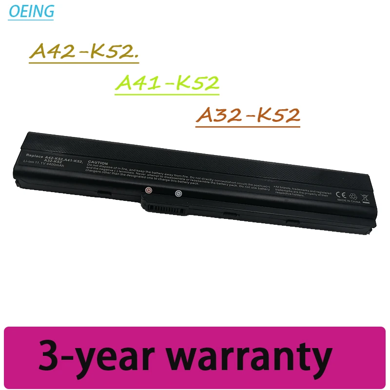 

Аккумулятор 9600 мАч аккумулятор для ноутбука ASUS A32-K52 A31-K52 k52 A52 A52J X52F X52JB X52JC X52JE X52JG X52JK X52JR X52Jt X52JV k52j X52SG