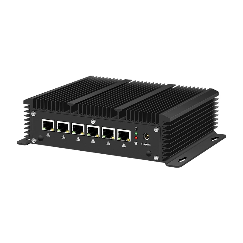 Мини ПК без вентилятора Pentium 5405U 6x LAN Intel 211AT Gigabit Ethernet 4 * USB HDMI RJ45 RS232 межсетевой