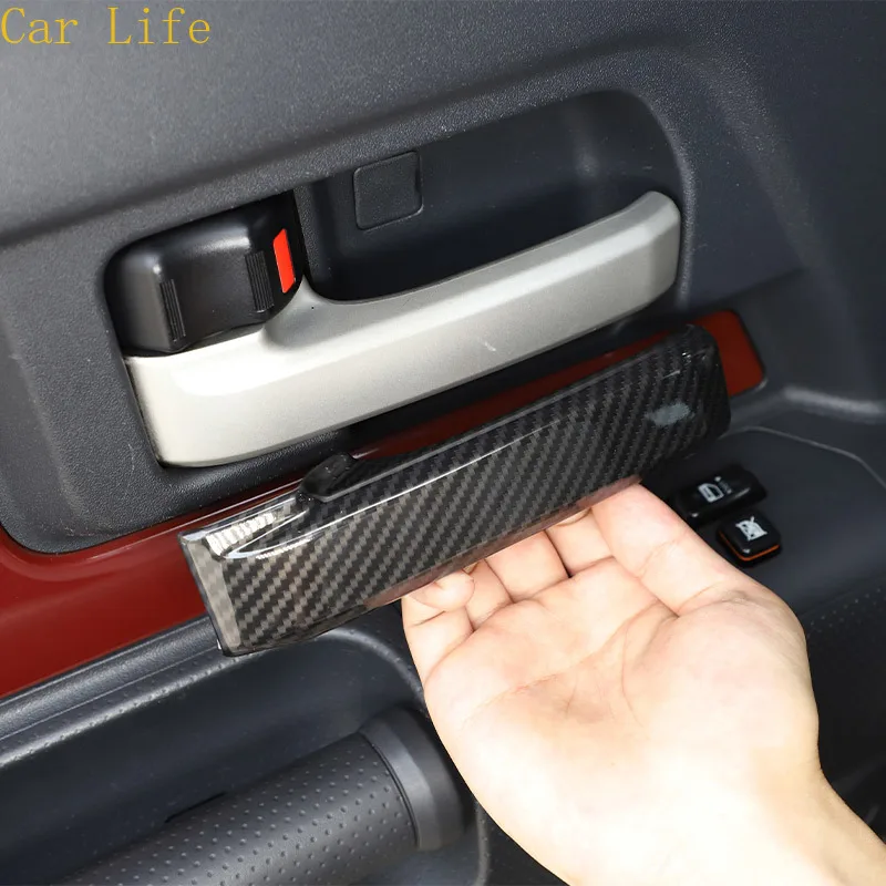 

For Toyota FJ Cruiser 2007-2021 ABS Carbon Fiber Car Door Inner Door Handle Cover Decoration Sticker Car Interior Accessories