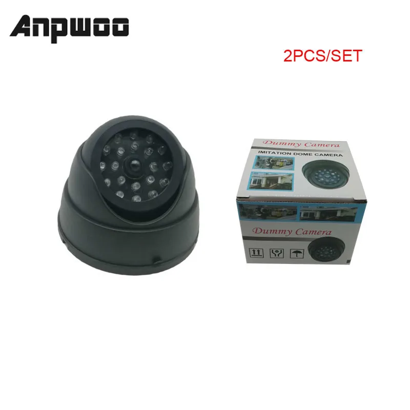 

ANPWOO 2pcs/set Dummy Camera Fake Dome Surveillance Kamera Home Security CCTV Cameras Flashing LED Light Indoor