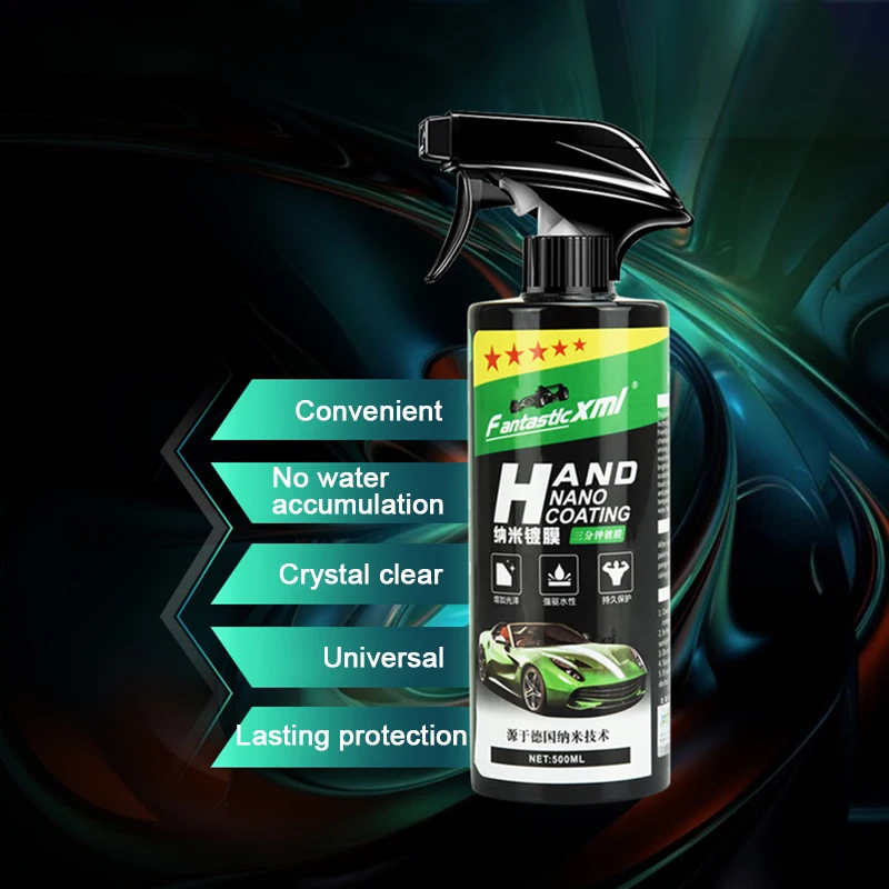 120ml Nano Ceramic Car Coating Products Liquid Spray Polish Wax Film Paint Care Protector Kit Auto Detailing