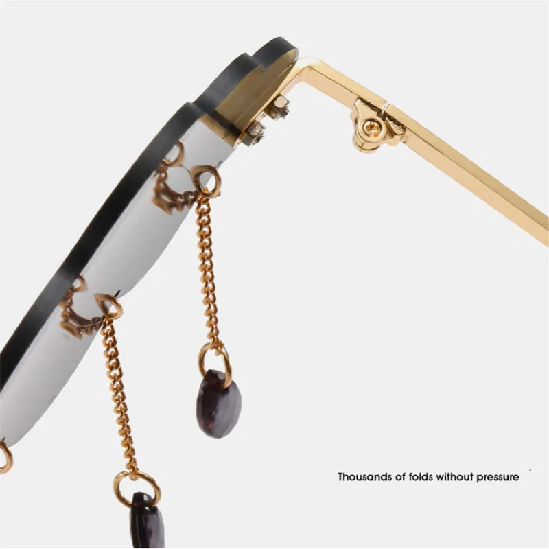 TTLIFE Ретро стиль тучки кисточка стимпанк без оправы солнцезащитные очки для