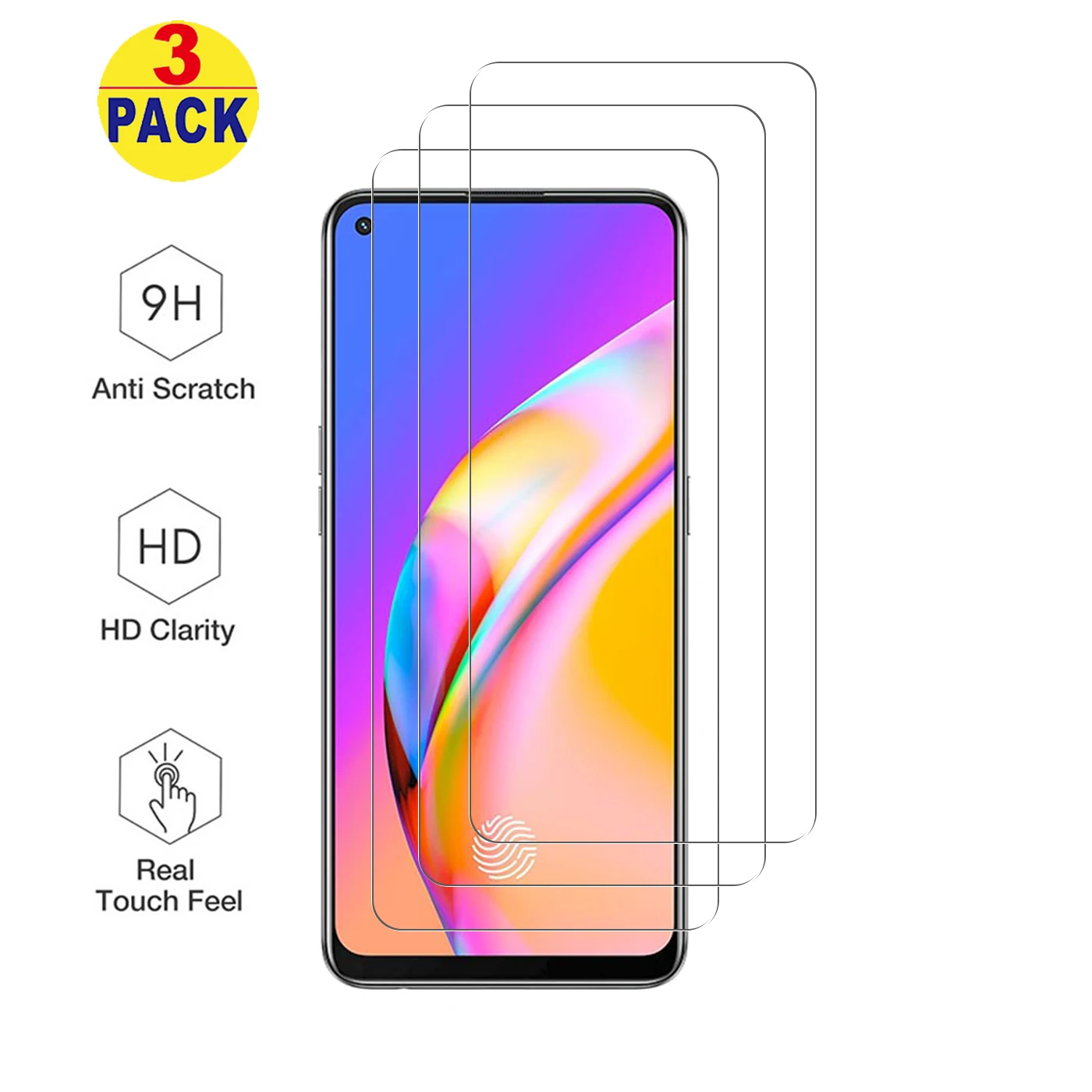 

Защитное стекло для Oppo F19 Pro, высокое разрешение, твердость 9H, пленка из закаленного стекла для Oppo F19 Pro