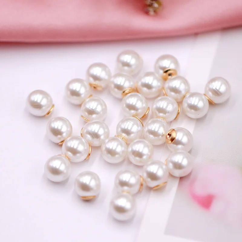 

50PC Pearl Accessories High Quality Bright Pearl Earplugs with Half Holes Earring Brooch Material Pendants Necklace Jewelry