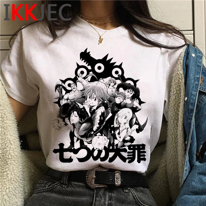 

Death Note the Promise Neverland Fullmetal Alchemist Seven Deadly Sins male 2021 harajuku streetwear clothes graphic tees women