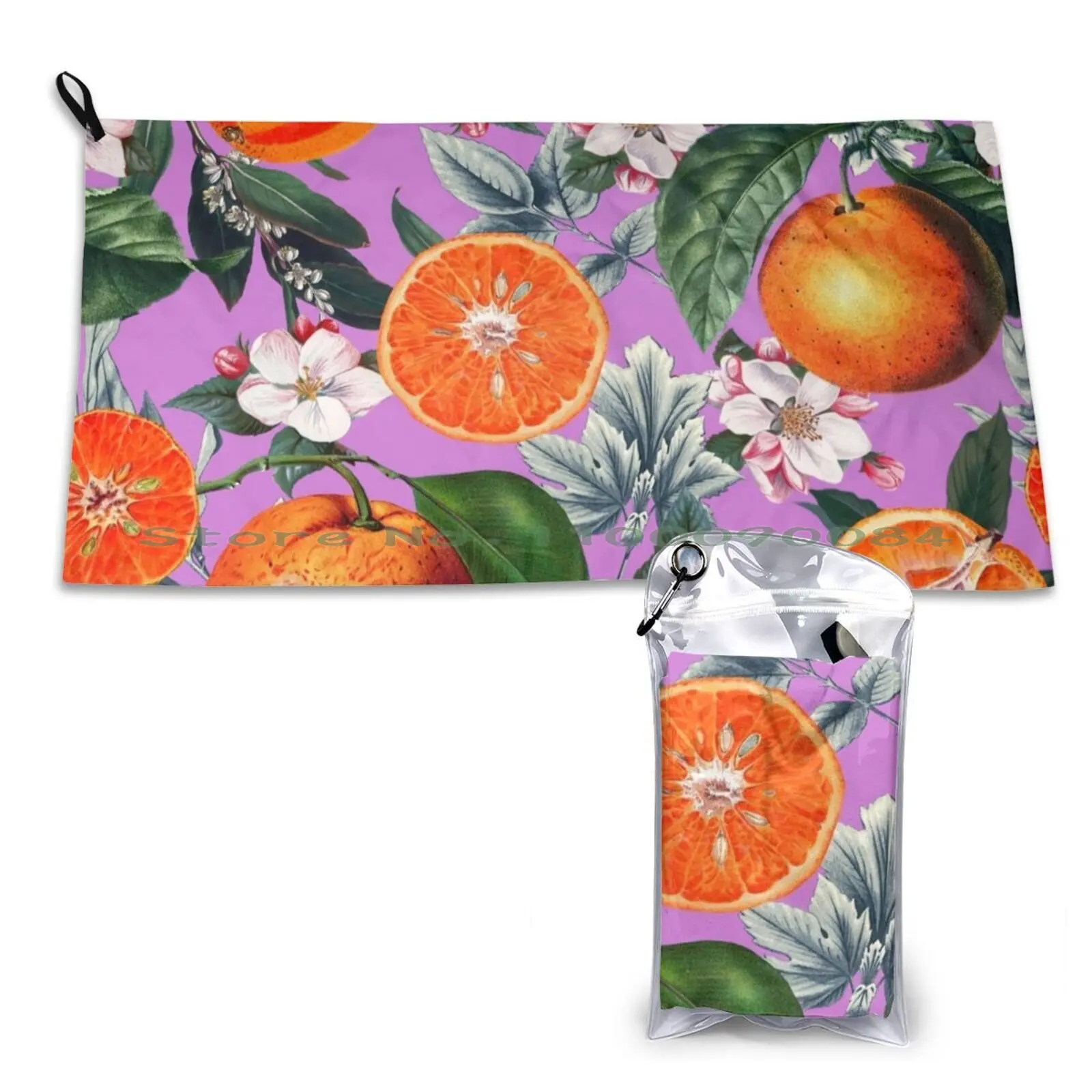 Gym Sports Bath Portable Floral Forest Jungle Tropical Botanical Exotic Leaf Laeves