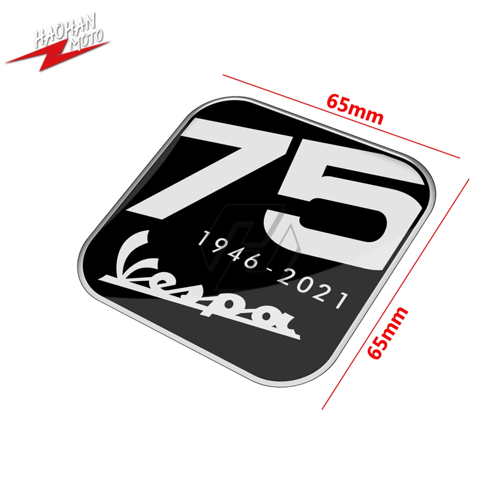 

For Vespa GTS Sprint Primavera 75th 75 Years Young Anniversary Decals 3D Resin Scooter Sticker
