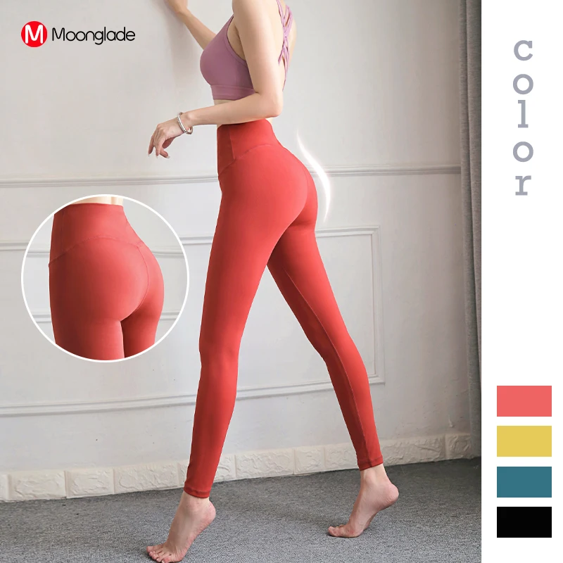 

Moonglade Yoga Pants High Waist Gym Leggings Sport Women Fitness Workout Clothes Sports Wear Push Up Hip Lift No T-Line Tights