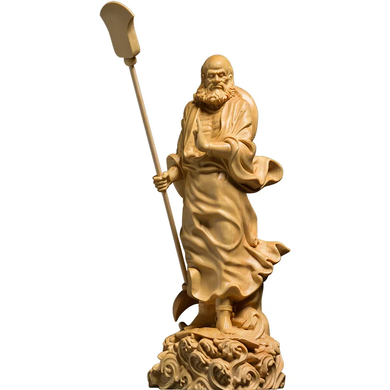 

15/20CM Zen dharma master figure sculpture wood carving home accessories Chinese living room crafts Buddha ornaments