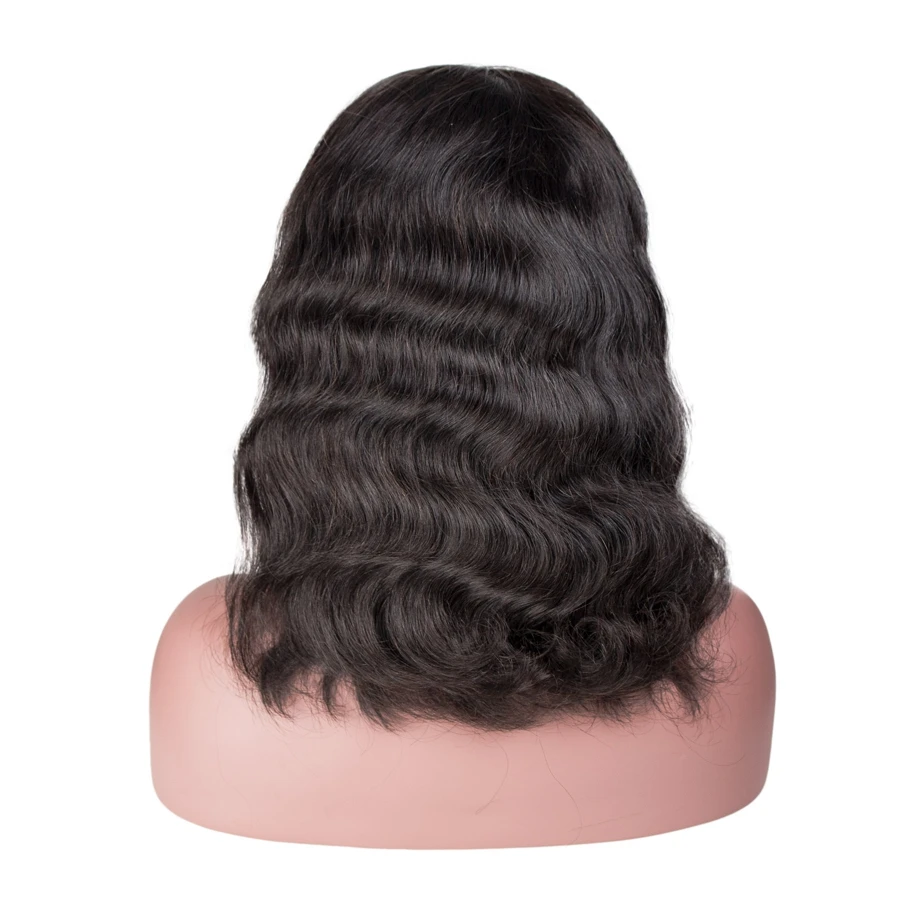 Короткий парик из человеческих волос бразильские волнистые человеческие волосы