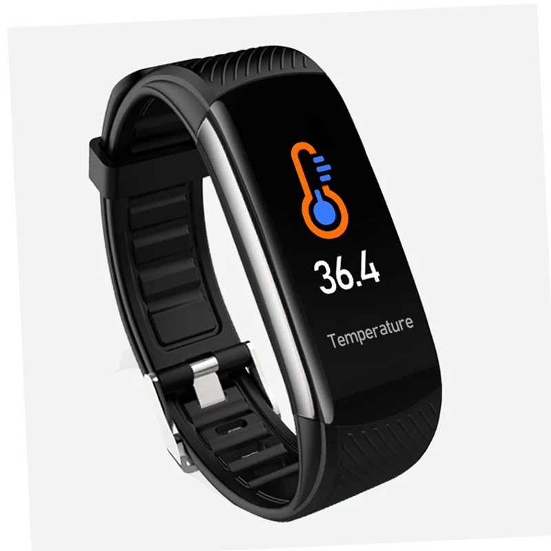 

Фитнес-браслет Smart Band C6T с измерением температуры тела, шагов, калорий, пульса, артериального давления