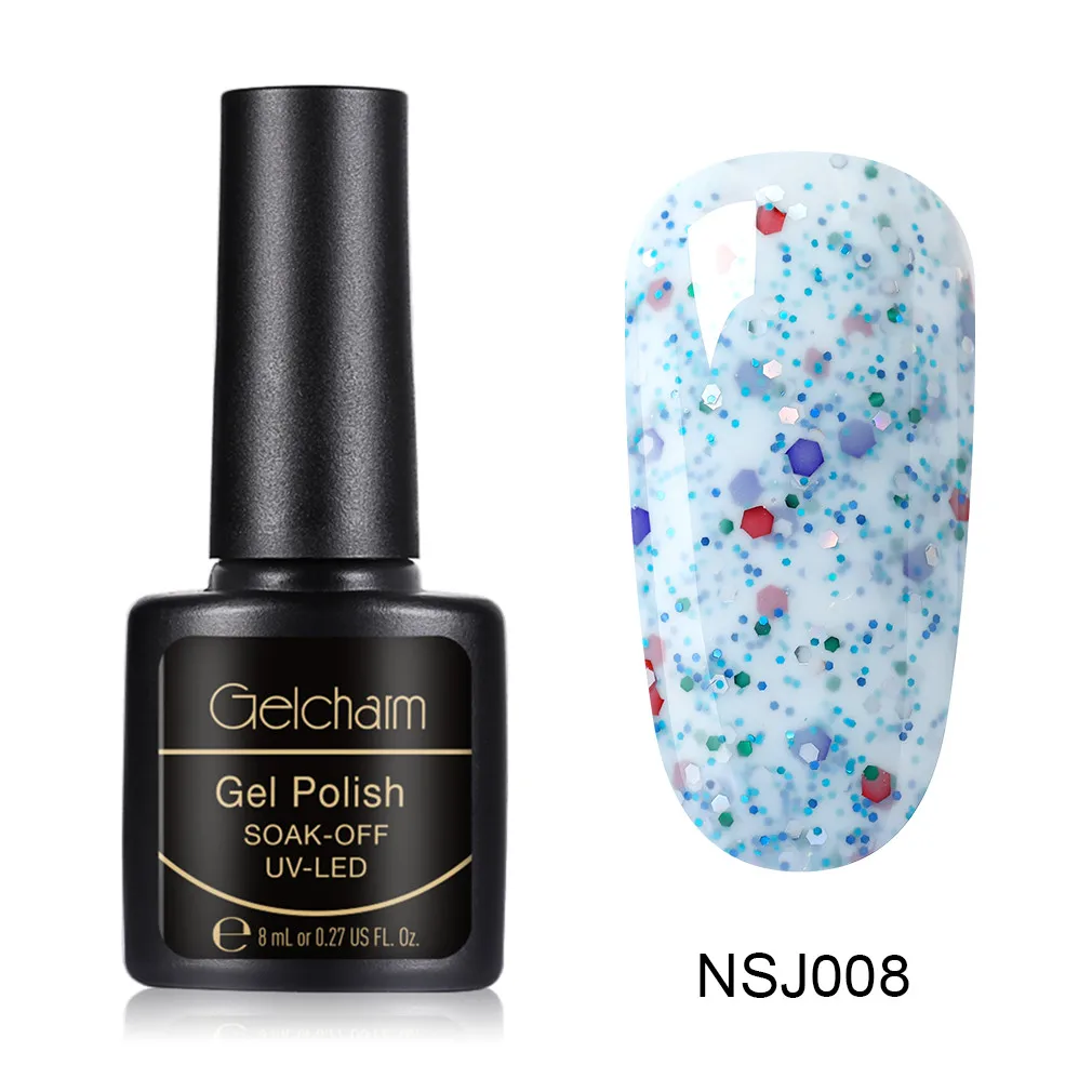 Gelcharm 8 мл сыр конфеты УФ-гель для ногтей используется с молочного цвета гель лак Полупостоянный все для маникюра дизайн ногтей гель - Цвет: 08