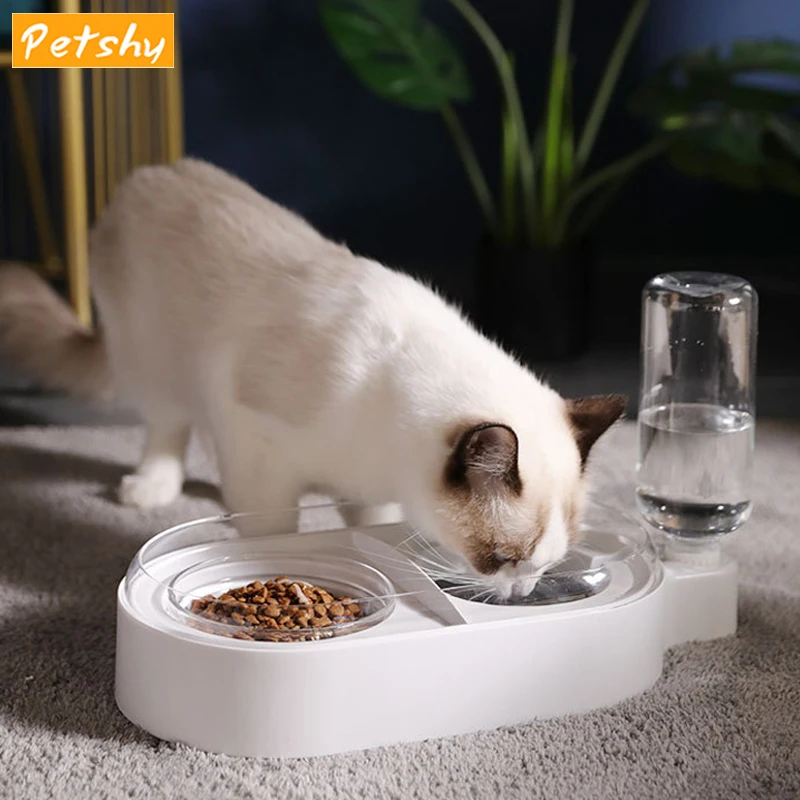 Автоматическая кормушка для домашних животных Petshy Стеклянная Двойная миска