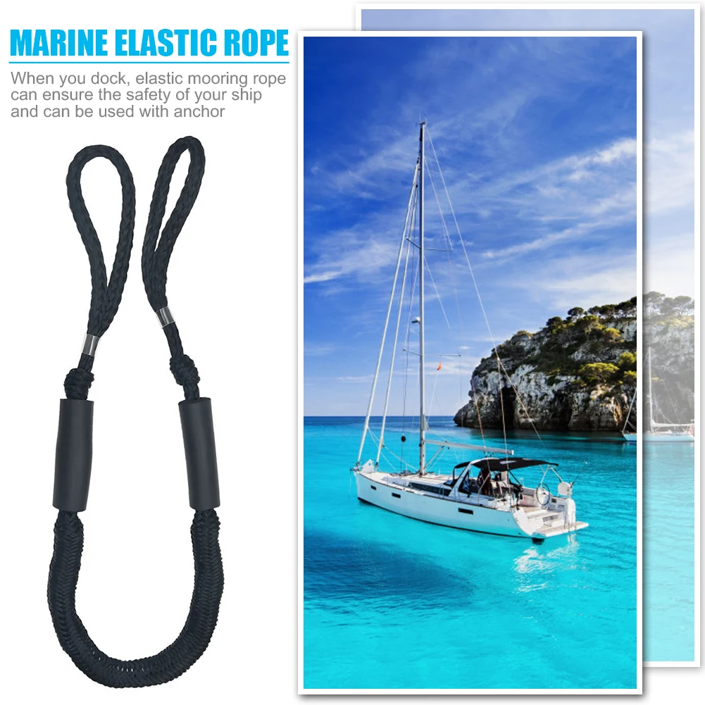 

4FT Marine Elastic Mooring Anchor Rope Boat Dock Bungee Dock Line Black