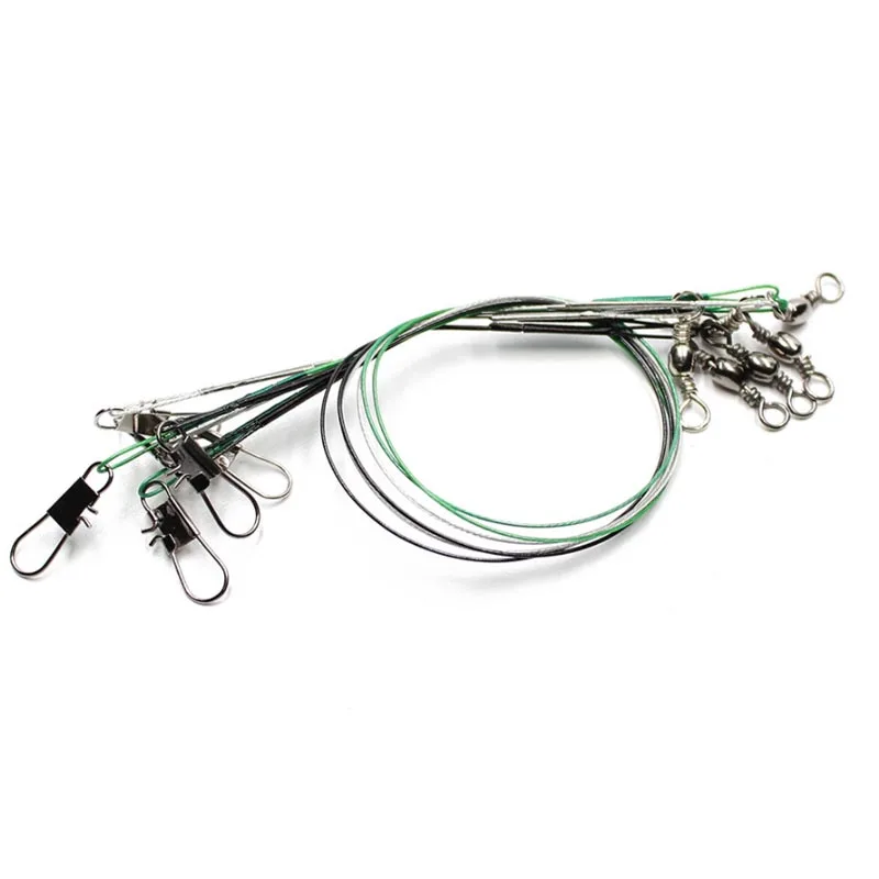 

20/30/40PCS AntiBite Steel Fishing Line Steel Wire Leader With Swivel Fishing Accessory Lead Core Leash Fishing Wire 15/20/2530C