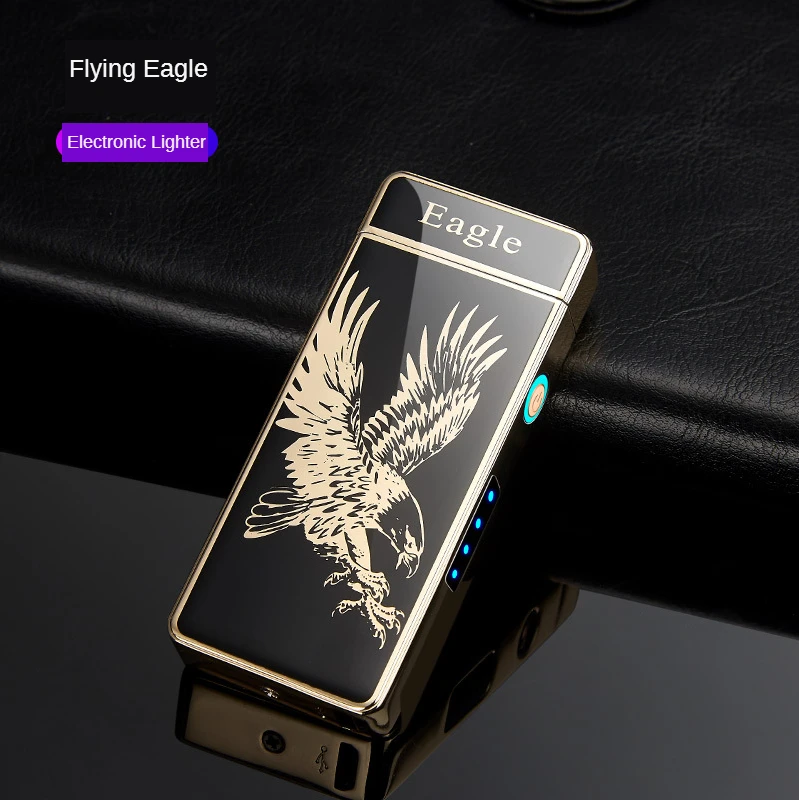 

Windproof High Power Arc Lighter Usb Charging Flame Electric Lighters Man Gift for Cigarette Cigar Candle with Led Power Display