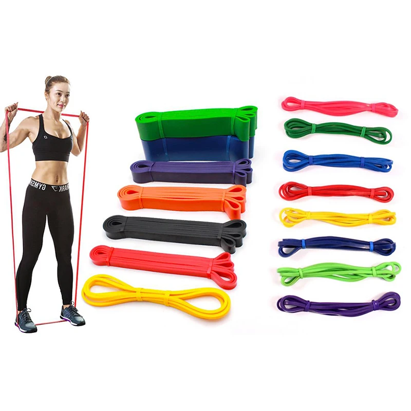 

Heavy Duty Exercise Latex Resistance Loop Set Bands Set Fitness Home Yoga Gym Pull Up 2080*4.5*6.4mm