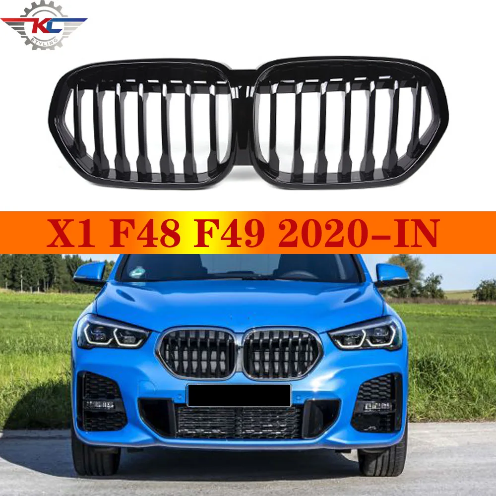 

Single Slat Glossy Black Kidney Grill for new X1 series F48 F49 2020-IN Front Car Face Grille Car Styling
