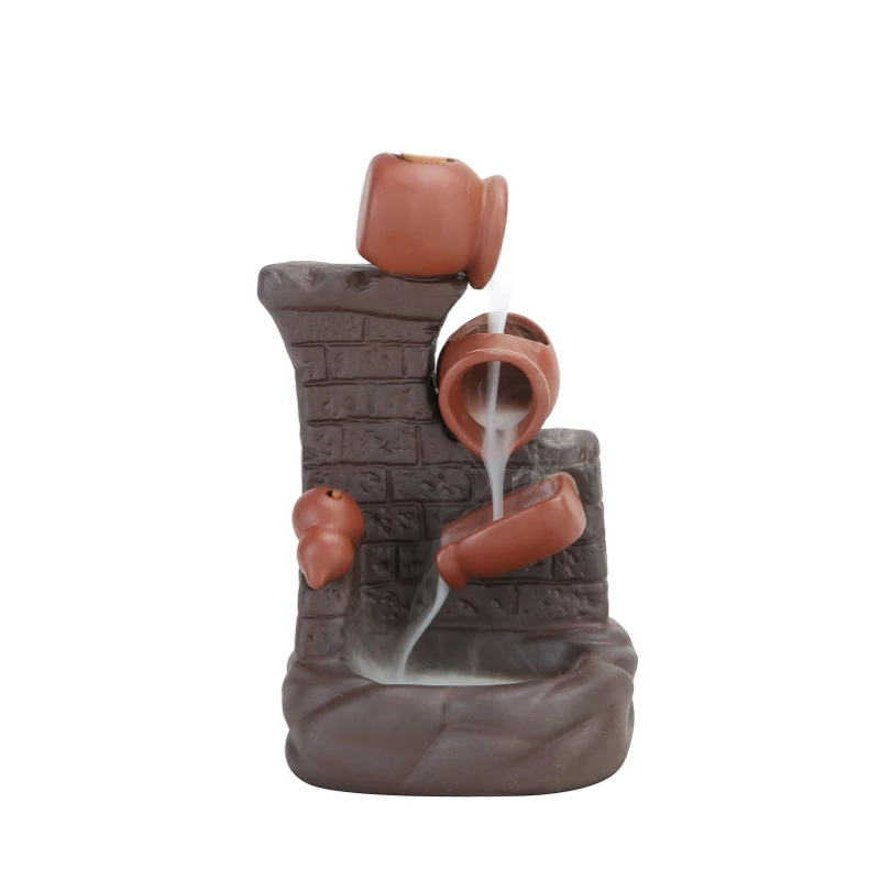 Incense Holder Flow Backflow Ceramic Tower Burner Statue Figurine Crafts | Дом и сад