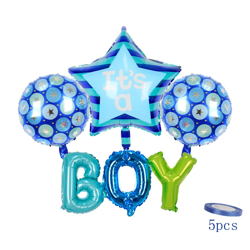 

Cross border Siamese it's a girl / boy Balloon Set Baby Baptism birthday party aluminum balloon