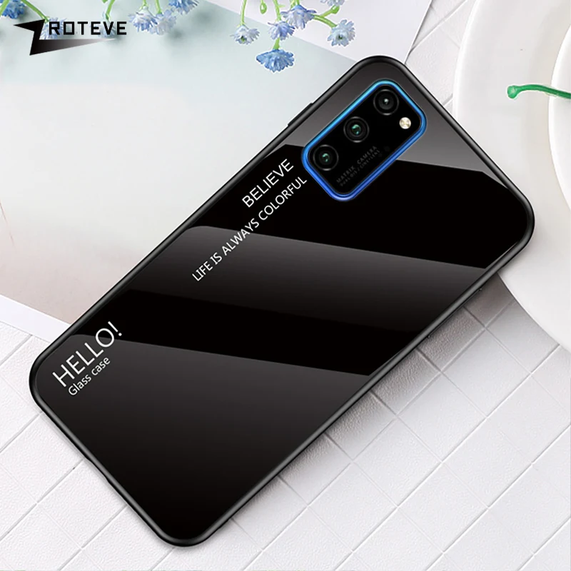 Чехол ZROTEVE для Huawei Honor View 30 чехол с градиентным стеклом мягким краем задняя крышка
