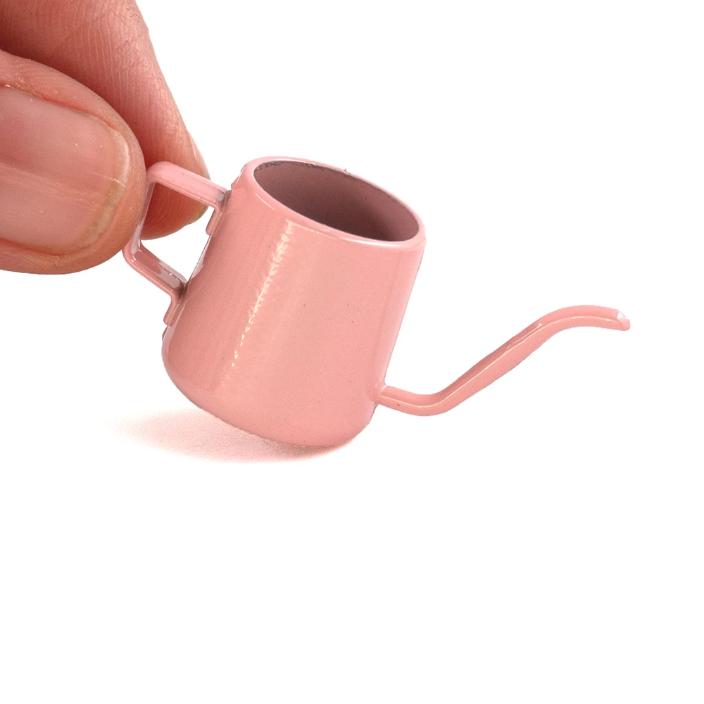 

1Pcs 1/12 Doll House Miniature Metal Coffee Pot Simulation Milk Teapot Model Toys Mini Decoration Dollhouse Accessories
