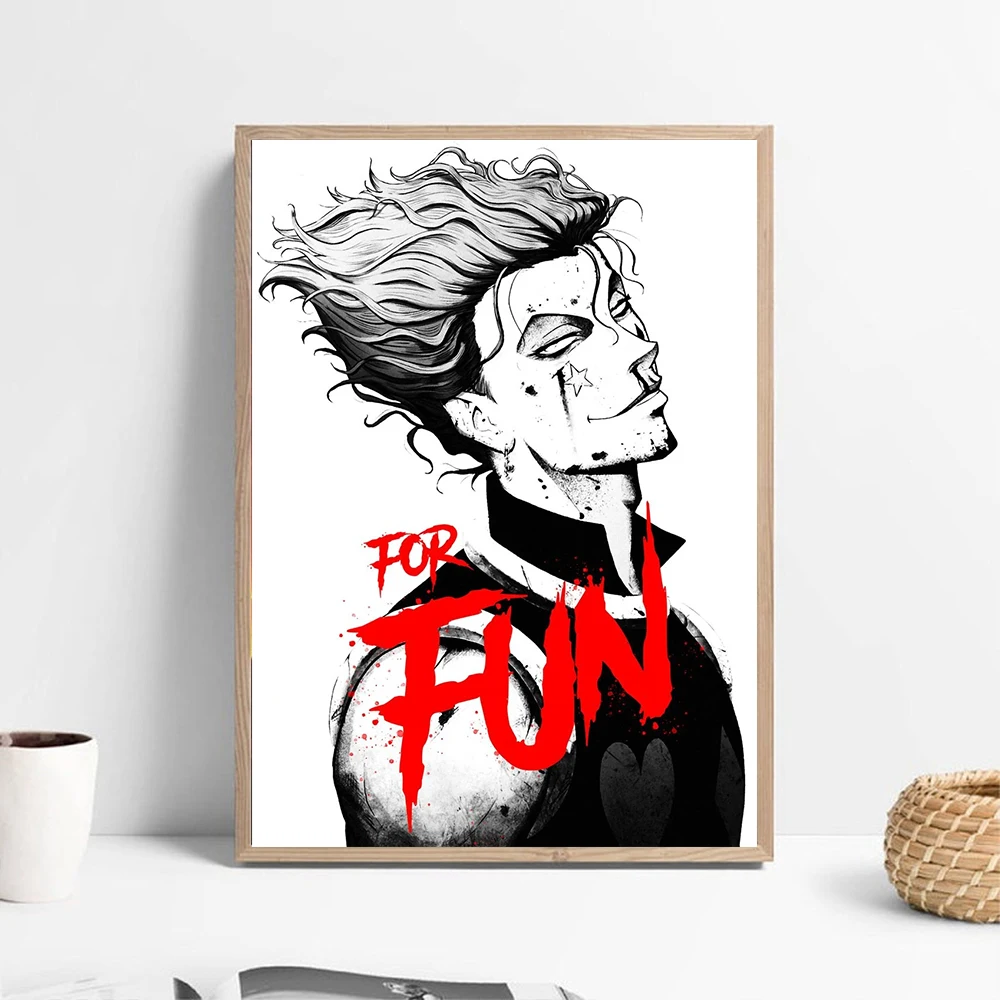 Аниме Hunter X постеры Killua Zoldyck Kurapika Gon Freecss Hisoka холст картина мультфильм настенное