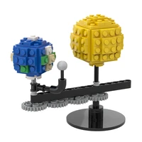 moc mini idea earth building blocks 4477 earth moon and sun model world diy mini planet globe bricks assembly toys for kids gift