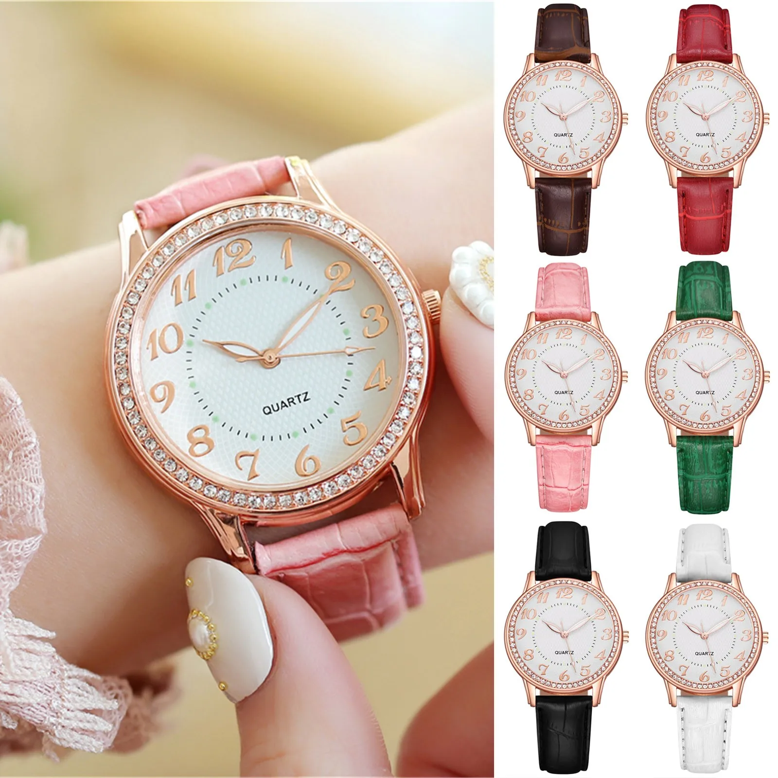

2021 New Watches Ladies Diamond Luxury Watch Fashion Belt Watch Top Fashion Fashion Ladies Luxury Leather Strap Top Selling