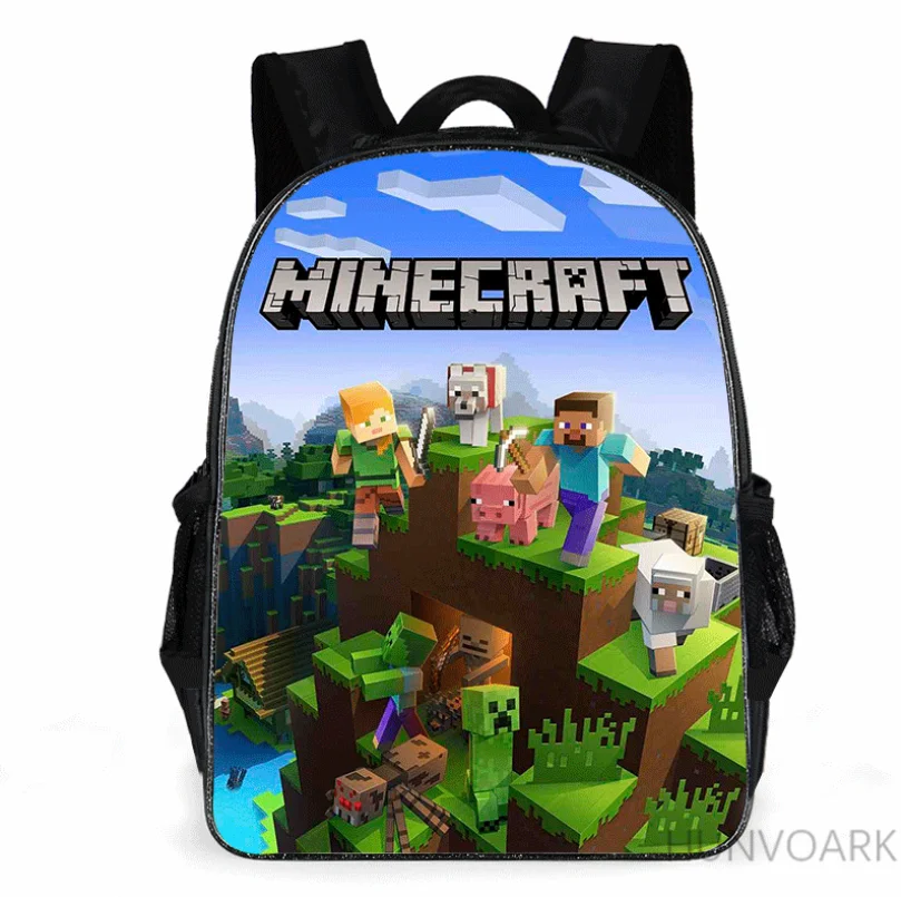 11/13/16 дюймов мультипликационная школьная сумка Minecraft Детский рюкзак для учеников