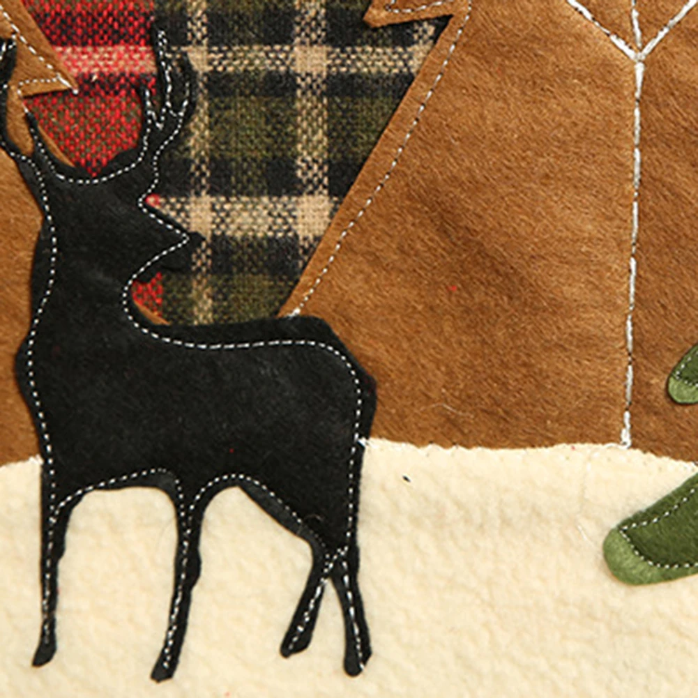 

Christmas Tree Elk Printed Lattice Tablecloth Table Mat Cover high quality fabrics Festival New Year Christmas home Decor