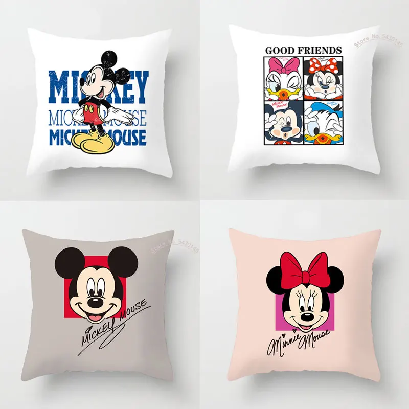 Disney наволочка с мультяшным принтом Подушка обнимающаяся Микки и Минни Маус Мышь