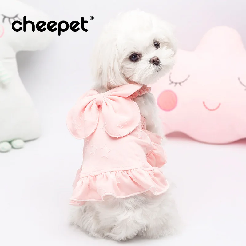 Кружевное платье принцессы для собак Одежда домашних животных Весенняя Юбка