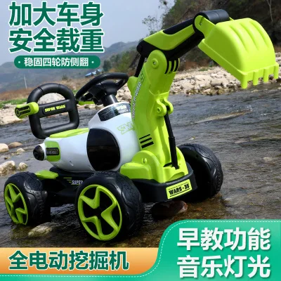 2 в 1 Электрический детский игрушечный экскаватор музыкальный светильник четыре