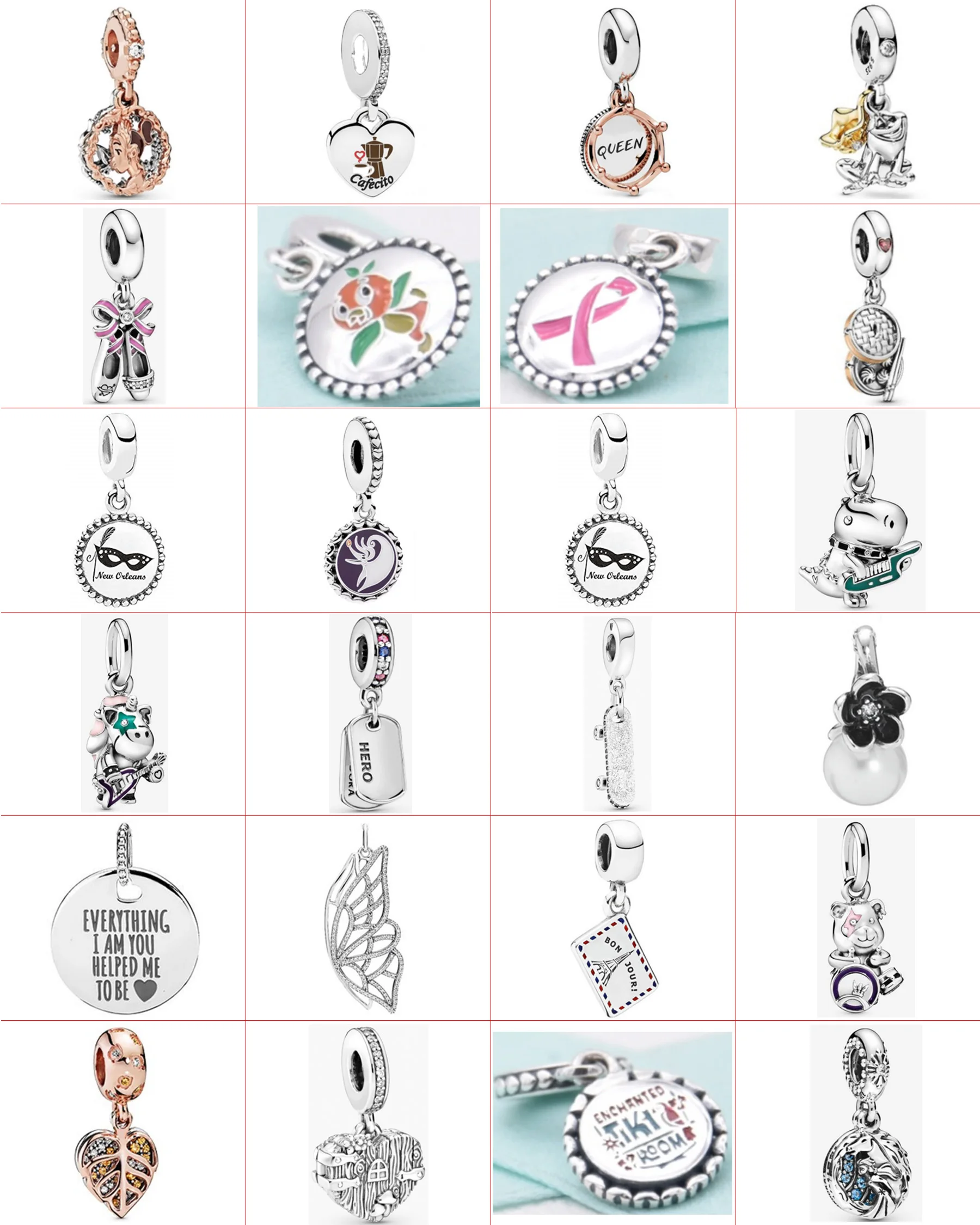 

2021 new style 925 sterling silver fashion DIY cartoon creative pendant charm factory direct sales