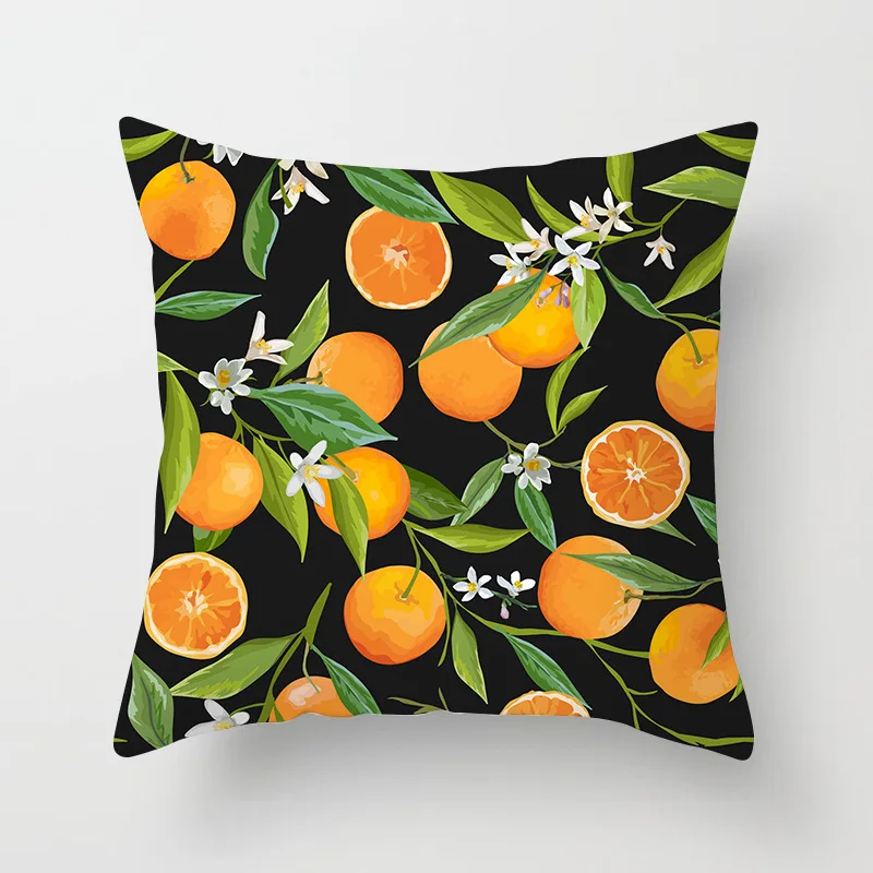 

Small Fresh Cushion Cover Summer Red Pomelo Lemon Pear Fruit Pattern Throw Pillow Cover Home Sofa Decorative Pillowcase Cover