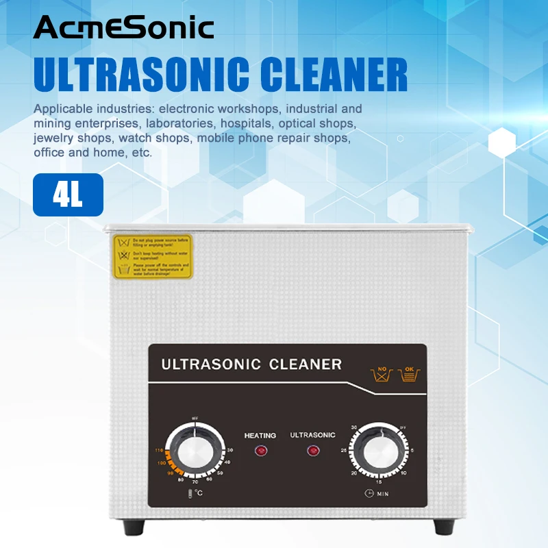

Ультразвуковой очиститель ACMESONIC A4L 40 кГц 180 Вт, Профессиональная многофункциональная промышленная ультразвуковая Очистительная Машина