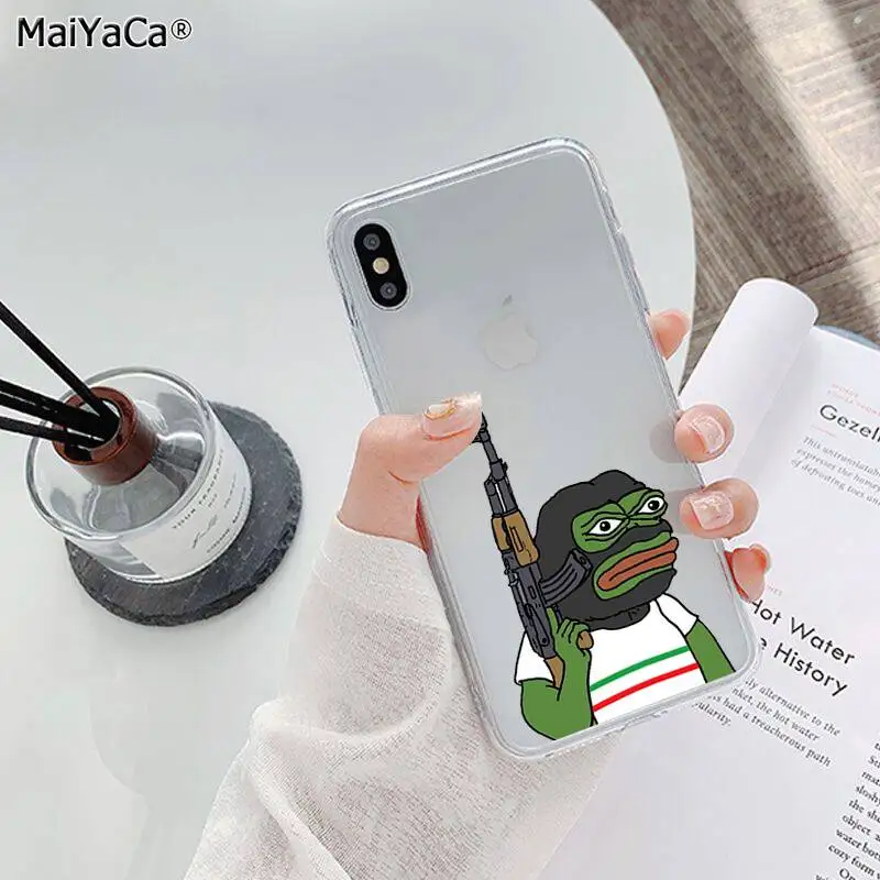 A9 MaiYaCa Sad Frog pepe meme ТПУ мягкий чехол для телефона Fundas чехол для iPhone 11 pro XS MAX 8 7 6 6S Plus X 5 5S SE XR - Цвет: A9