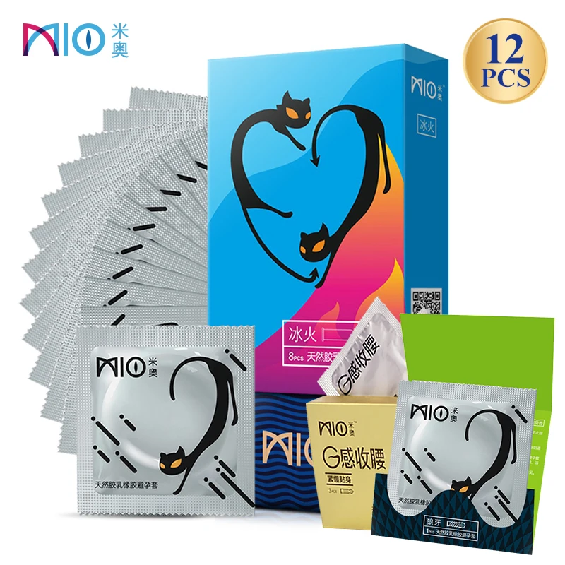 MIO лед огня презервативы ультра тонкий дополнительный смазочные материалы