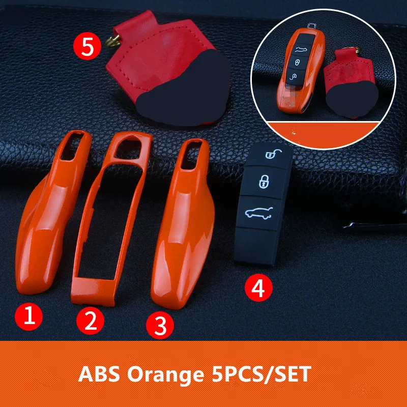 5 шт. Автомобильный Дистанционный ключ чехол кейс для брелока набор Porsche Panamera Spyder