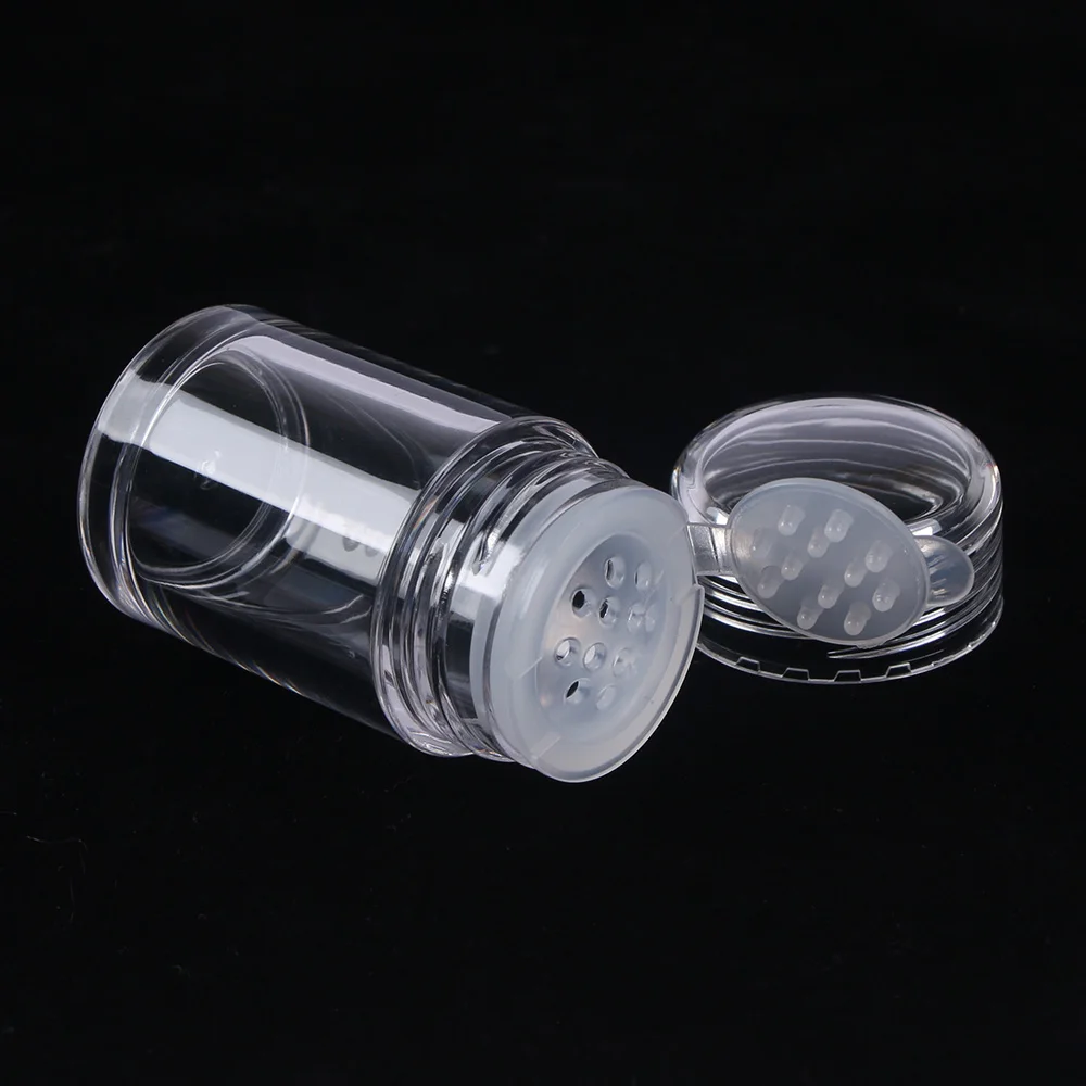 1PC Clear 10ml Empty Cosmetic Sifter Loose Powder Jars 1PC Container Screw Lid DIY Bottle For Makeup Tools Refillable Bottles images - 6