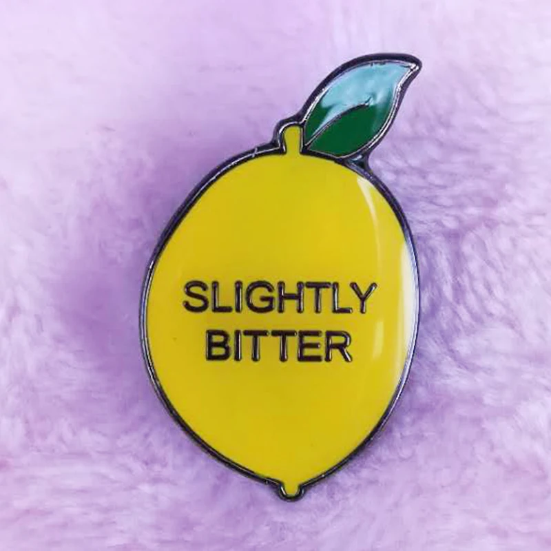 Slightly bitter lemon enamel pin hilarious gift for mildly annoyed | Украшения и аксессуары
