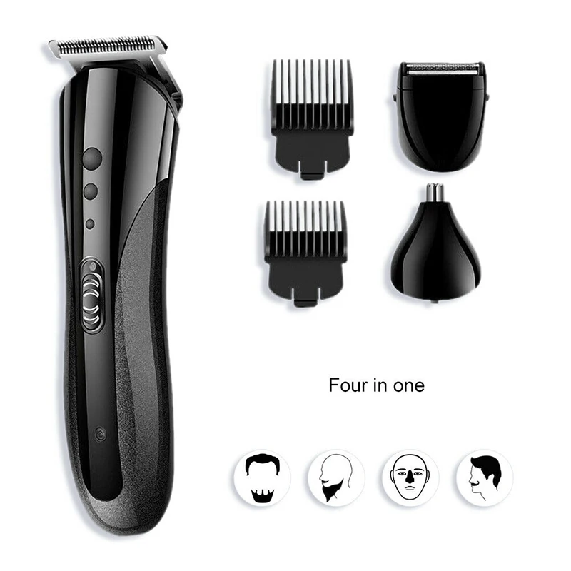 Мужская электрическая машинка для стрижки волос бороды портативный триммер носа