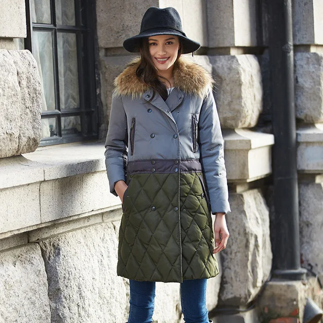 Зимнее пальто хорошего качества из гусиного пуха Женская Толстая пушистая