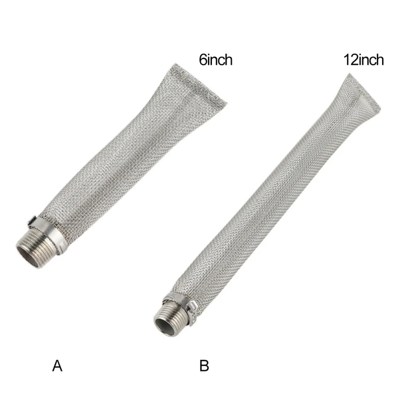 

6 Inch Beer Filter Tube 304 Stainless Steel Filter Mesh Tube 12 Inch Threaded Joint Beer Filter 12 Inch