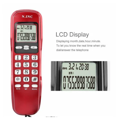 Набор телефонных будильников для дома и офиса Серебряный стационарный телефон с