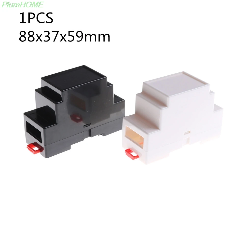 

1PCS Plastic Electronics Box Project Case DIN Rail PLC Junction Box 2 Colors 88x37x59mm