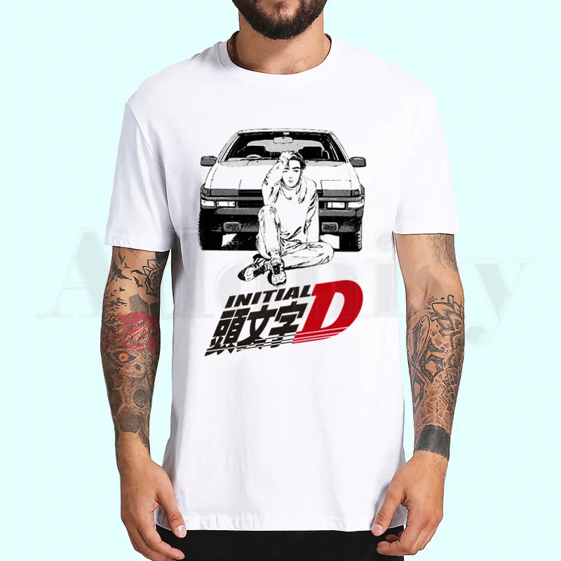 

Drift Japanese Anime AE86 Initial D NEW Arrival Print T Shirt Man's T-shirt Male Casual Short Sleeve Tops Harajuku