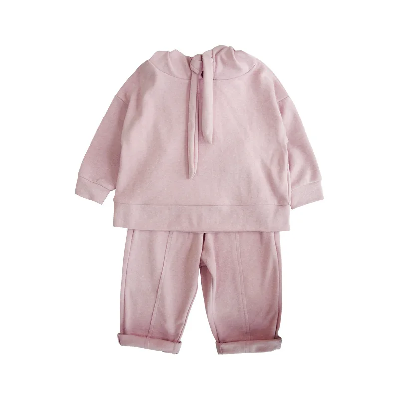 Спортивный костюм для девочек кофта с длинным рукавом и штаны комплект одежды из