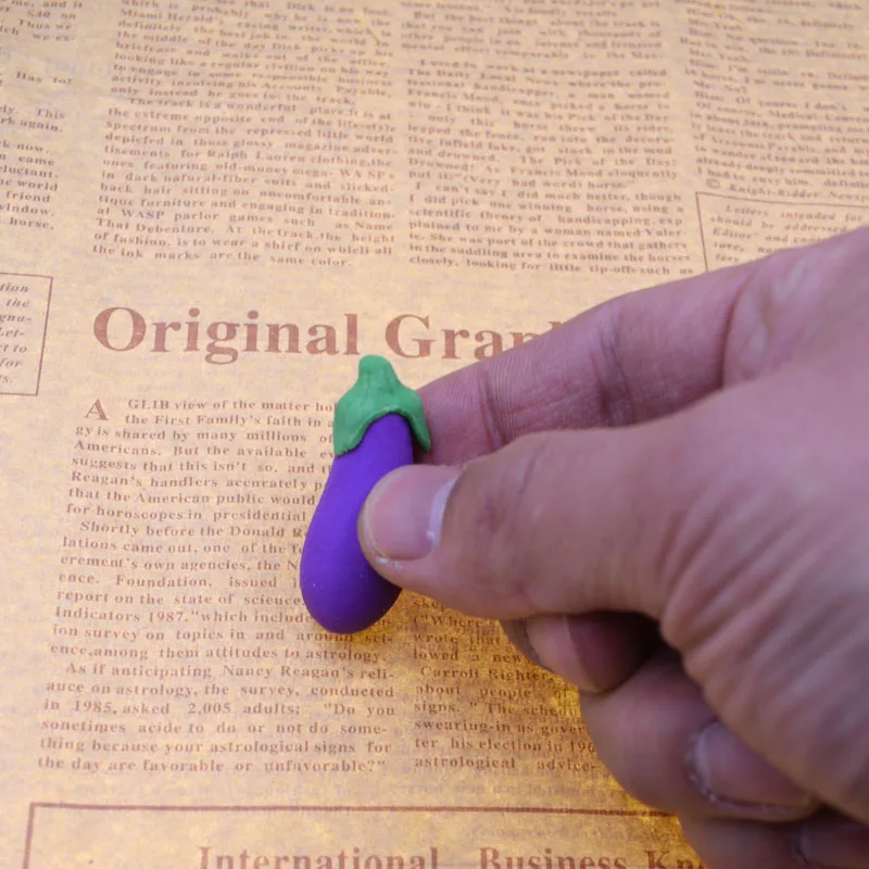 Милый цветной карандаш (4 шт./лот) новинка маленькие Ластики для фруктов овощей